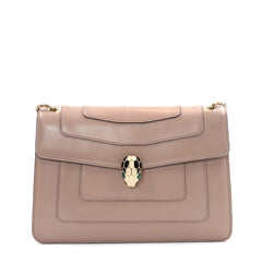 Bulgari Dust Rose Serpenti Forever Flap Shoulder Bag