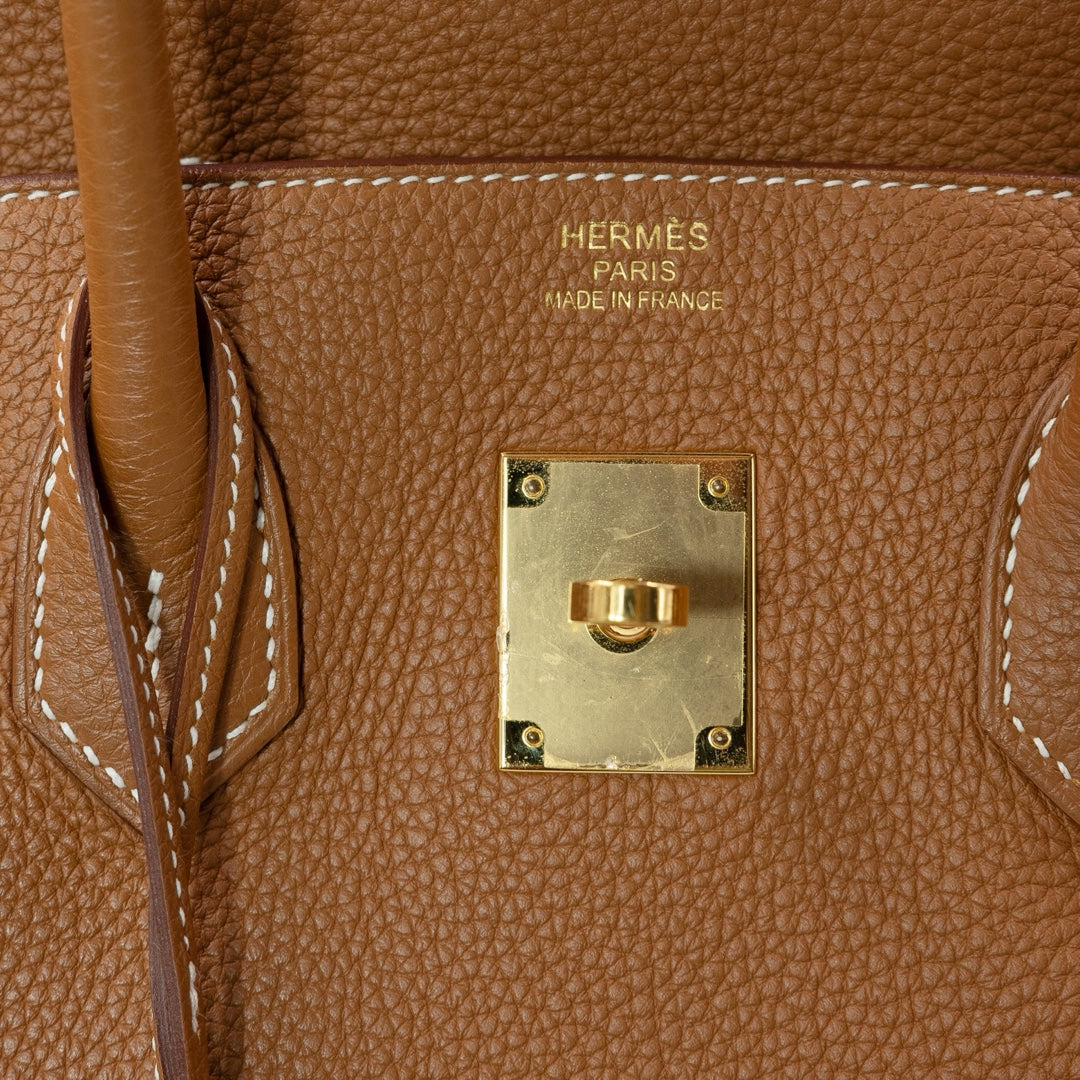 Hermès Birkin 35 Bag in Gold Togo Leather with Gold Hardware - Gemaee  UAE