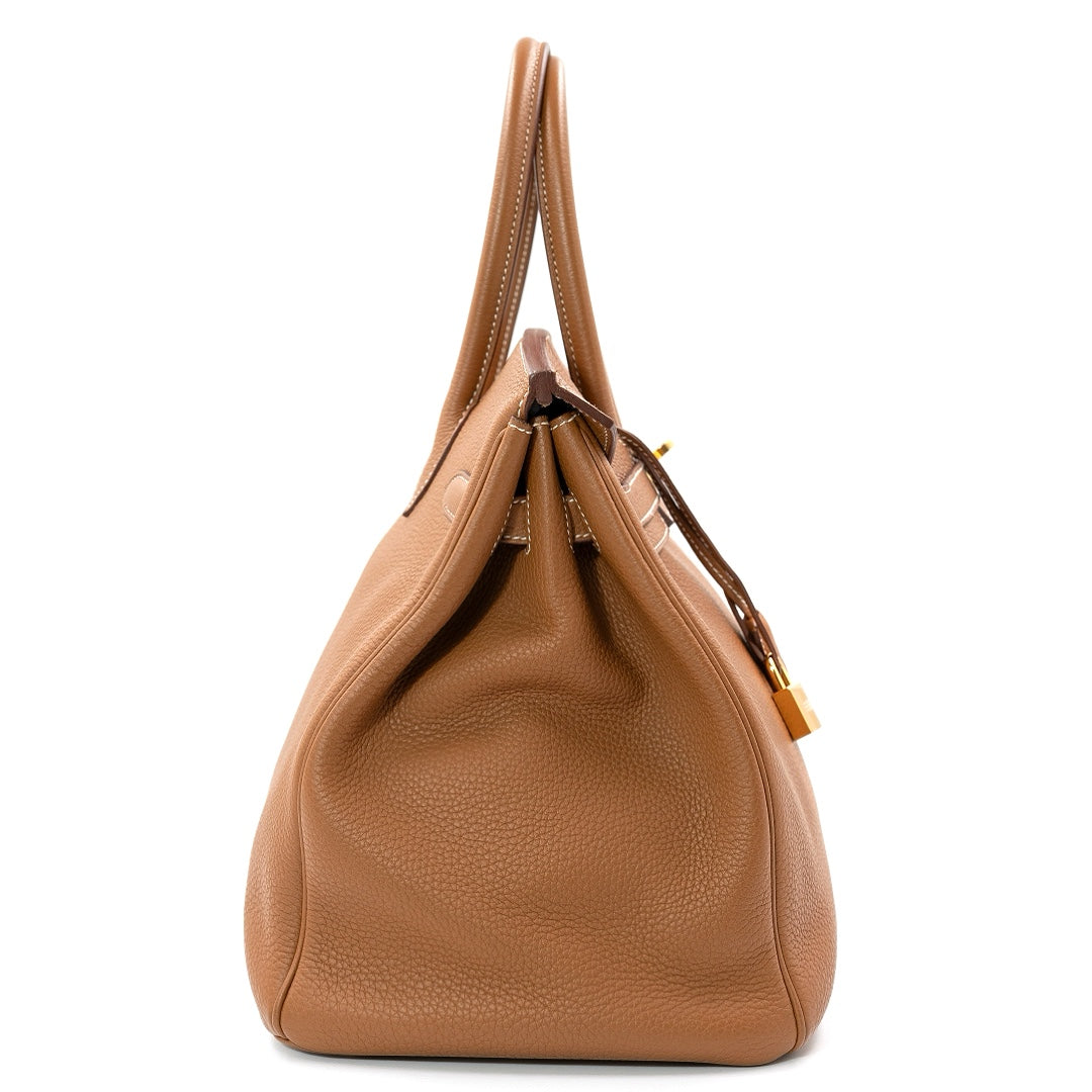 Hermès Birkin 35 Bag in Gold Togo Leather with Gold Hardware - Gemaee  UAE
