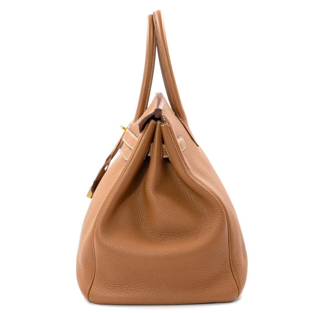 Hermès Birkin 35 Bag in Gold Togo Leather with Gold Hardware - Gemaee  UAE