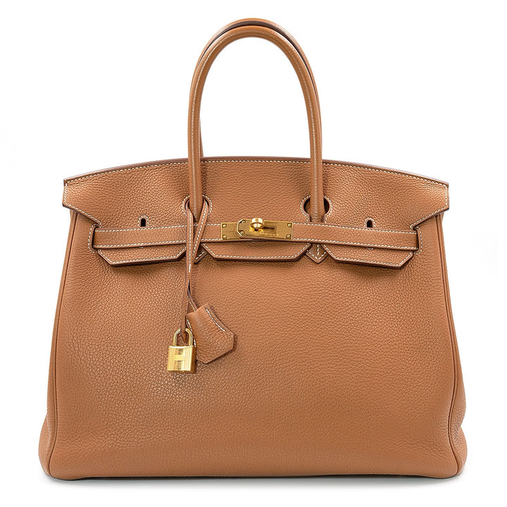 Hermès Birkin 35 Bag in Gold Togo Leather with Gold Hardware - Gemaee  UAE