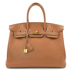 Hermès Birkin 35 Bag in Gold Togo Leather with Gold Hardware