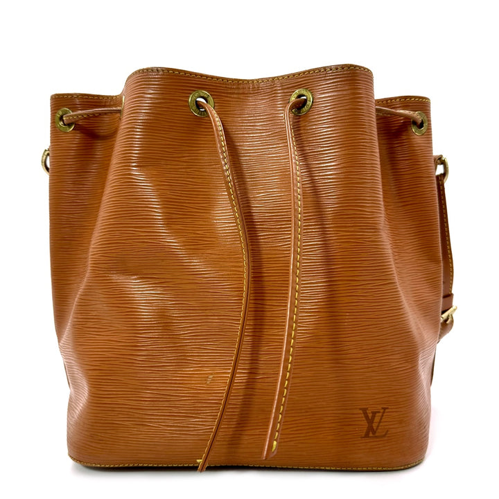 Louis Vuitton Petit Noé Shoulder Bag in Cipango Gold Epi Leather with Gold Hardware