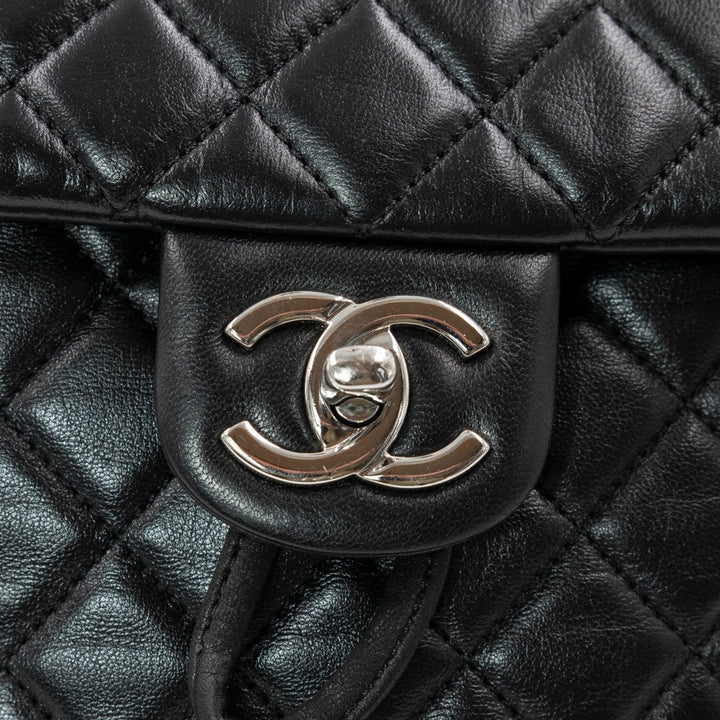 Chanel Urban Spirit Backpack in Black Quilted Lambskin with Silver Hardware - Gemaee  UAE