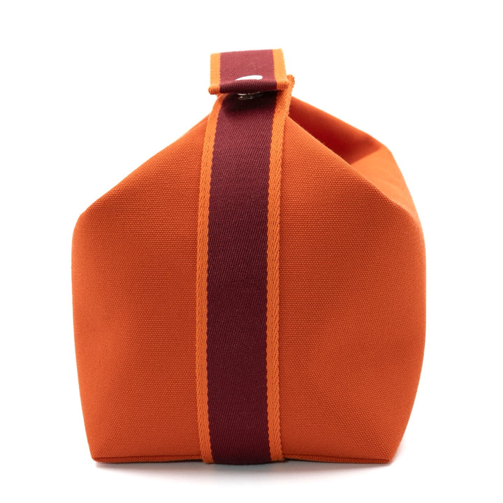 Hermès Bride-a-Brac Large Case in Orange Feu Canvas with Embroidered H Logo - Gemaee  UAE
