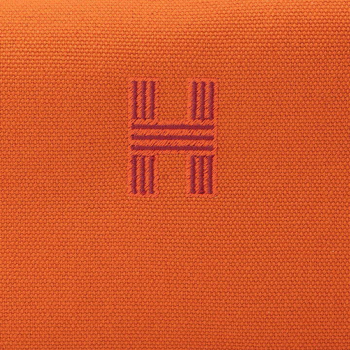 Hermès Bride-a-Brac Large Case in Orange Feu Canvas with Embroidered H Logo - Gemaee  UAE
