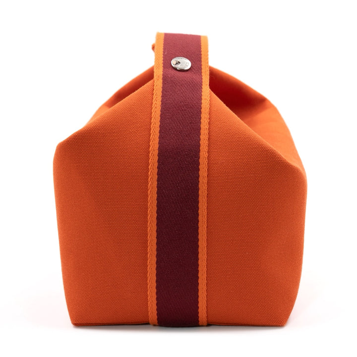Hermès Bride-a-Brac Large Case in Orange Feu Canvas with Embroidered H Logo - Gemaee  UAE