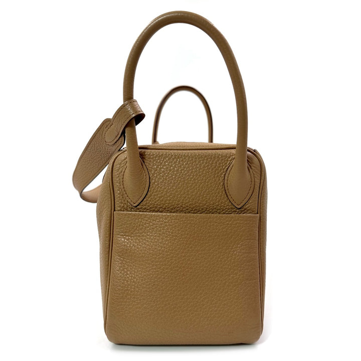 Hermès Lindy 30 in Argile color Clemence Leather with Gold Hardware Handbag