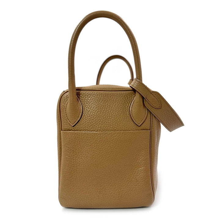 Hermès Lindy 30 in Argile color Clemence Leather with Gold Hardware Handbag