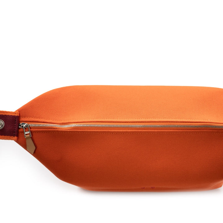 Hermès Bride-a-Brac Large Case in Orange Feu Canvas with Embroidered H Logo - Gemaee  UAE