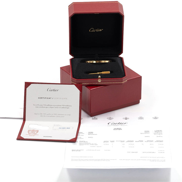 Cartier Love Bracelet Small Model in 18K Yellow Gold - Gemaee  UAE