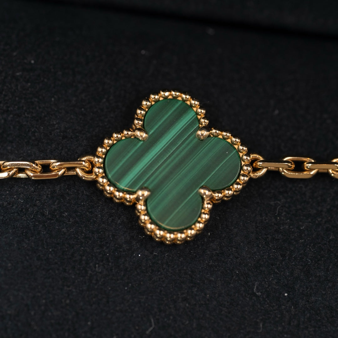 Van Cleef & Arpels Vintage Alhambra Bracelet 5 Motifs 18K Yellow Gold - Gemaee  UAE