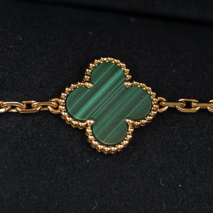 Van Cleef & Arpels Vintage Alhambra Bracelet 5 Motifs 18K Yellow Gold - Gemaee  UAE