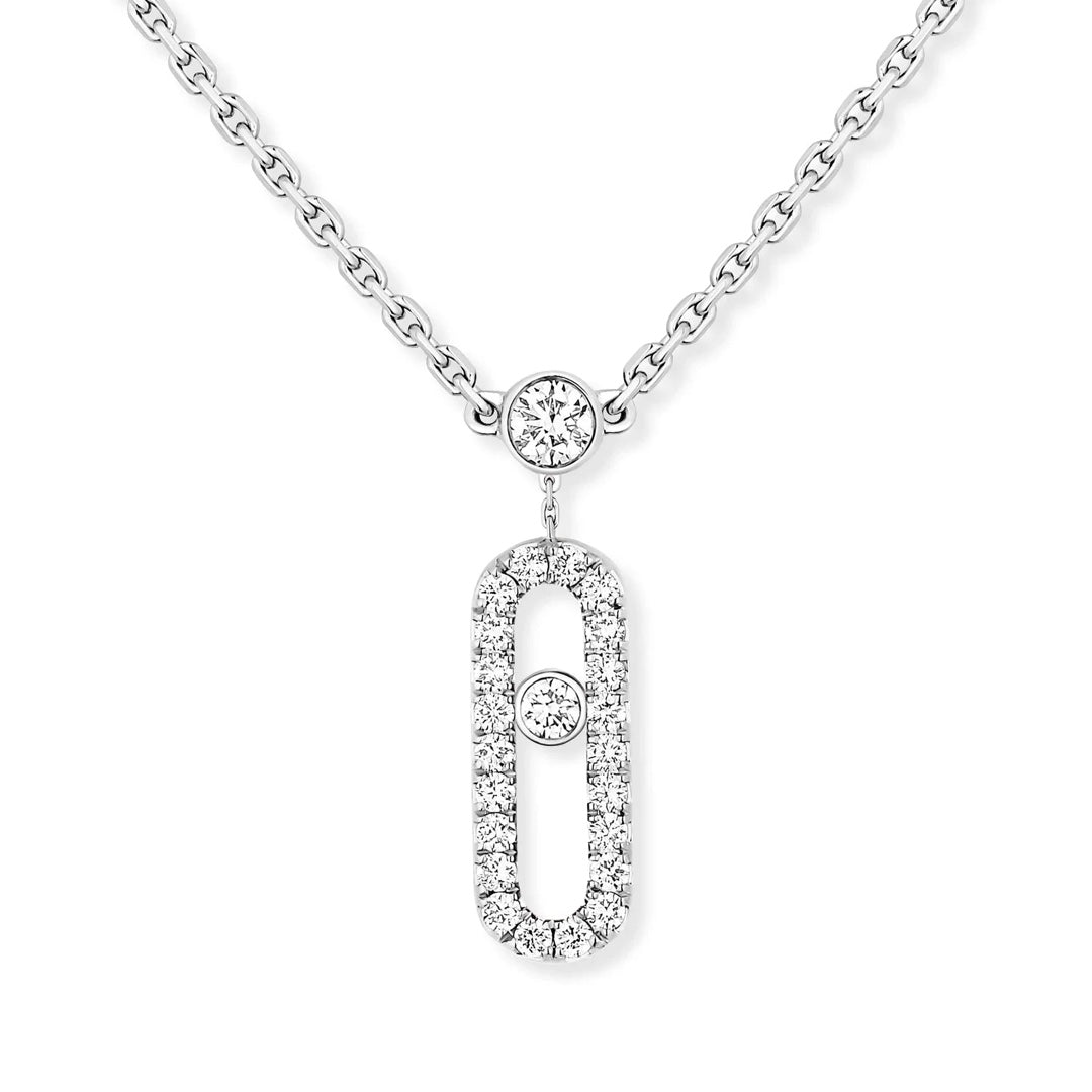 Messika Move Uno Two-Row Pavé Diamond Necklace - Gemaee  UAE