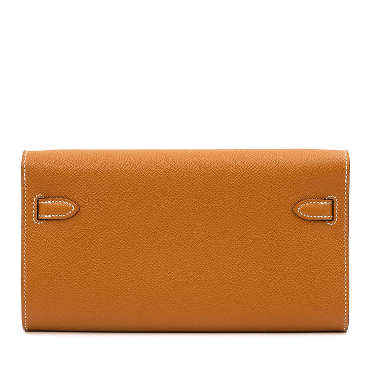 Hermès Kelly To Go 20 Epsom Calfskin Leather in Toffee with Gold Hardware