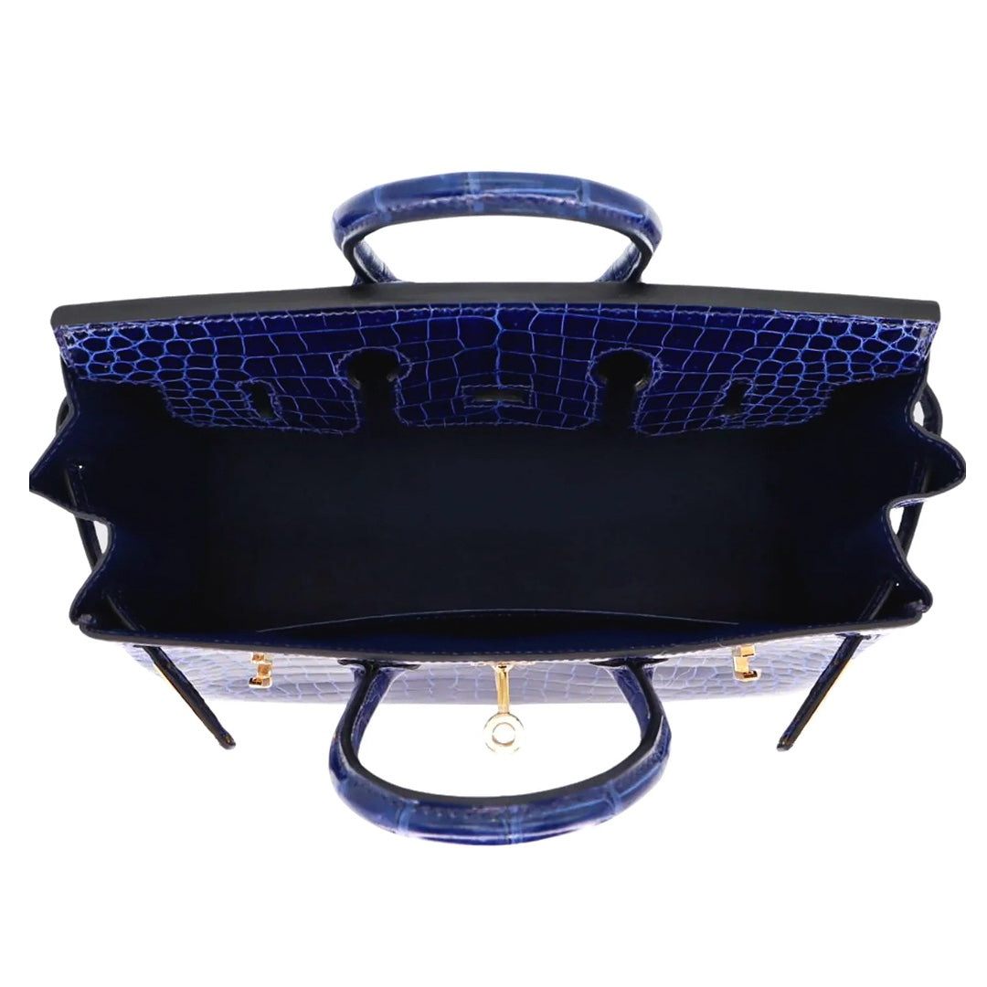 Hermès Birkin 25 Bleu Saphir Leather Handbag