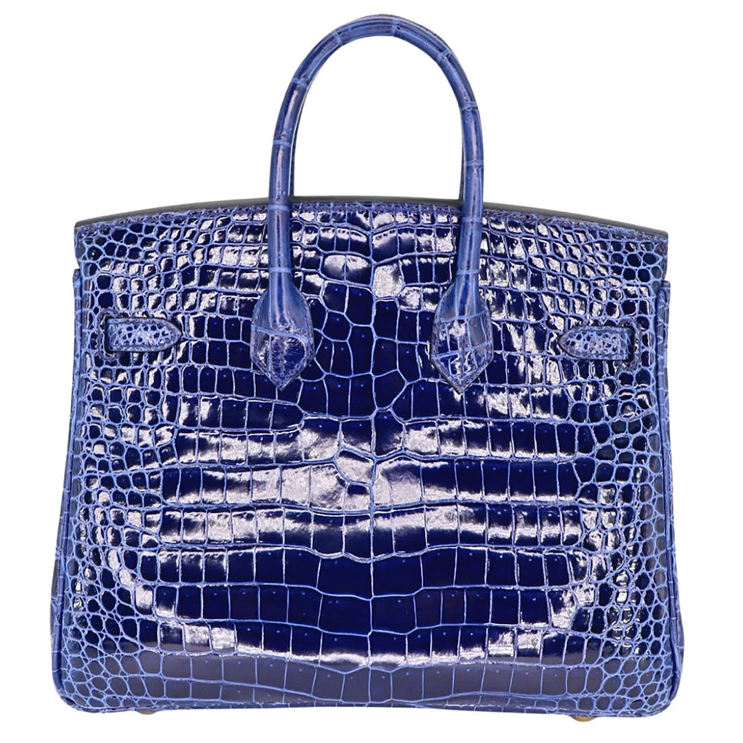 Hermès Birkin 25 Bleu Saphir Leather Handbag