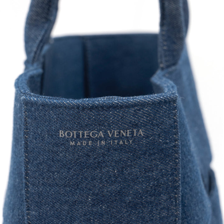 Bottega Veneta Arco Intrecciato Denim Tote Bag in Indigo - Gemaee  UAE