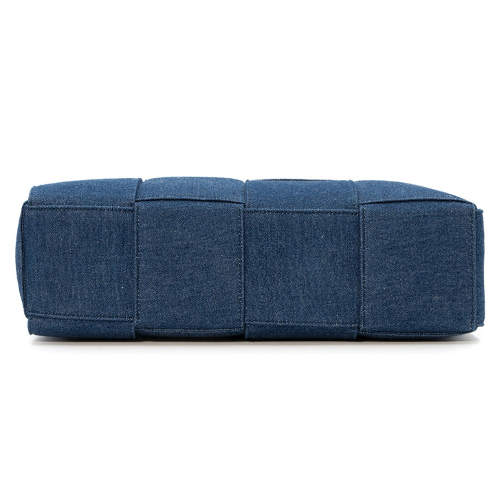 Bottega Veneta Arco Intrecciato Denim Tote Bag in Indigo - Gemaee  UAE
