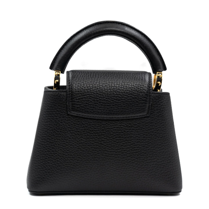 Louis Vuitton Black Leather Capucines Mini Bag - Gemaee  UAE