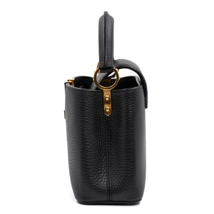 Louis Vuitton Black Leather Capucines Mini Bag - Gemaee  UAE
