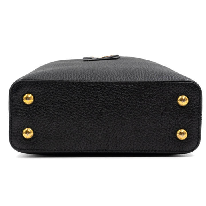 Louis Vuitton Black Leather Capucines Mini Bag - Gemaee  UAE