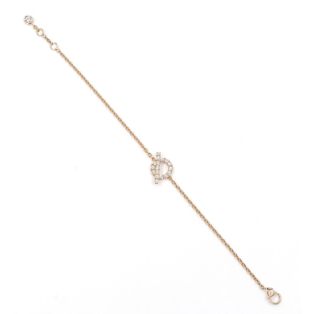 Hermès Finesse 18K Rose Gold Diamond Bracelet - Gemaee  UAE