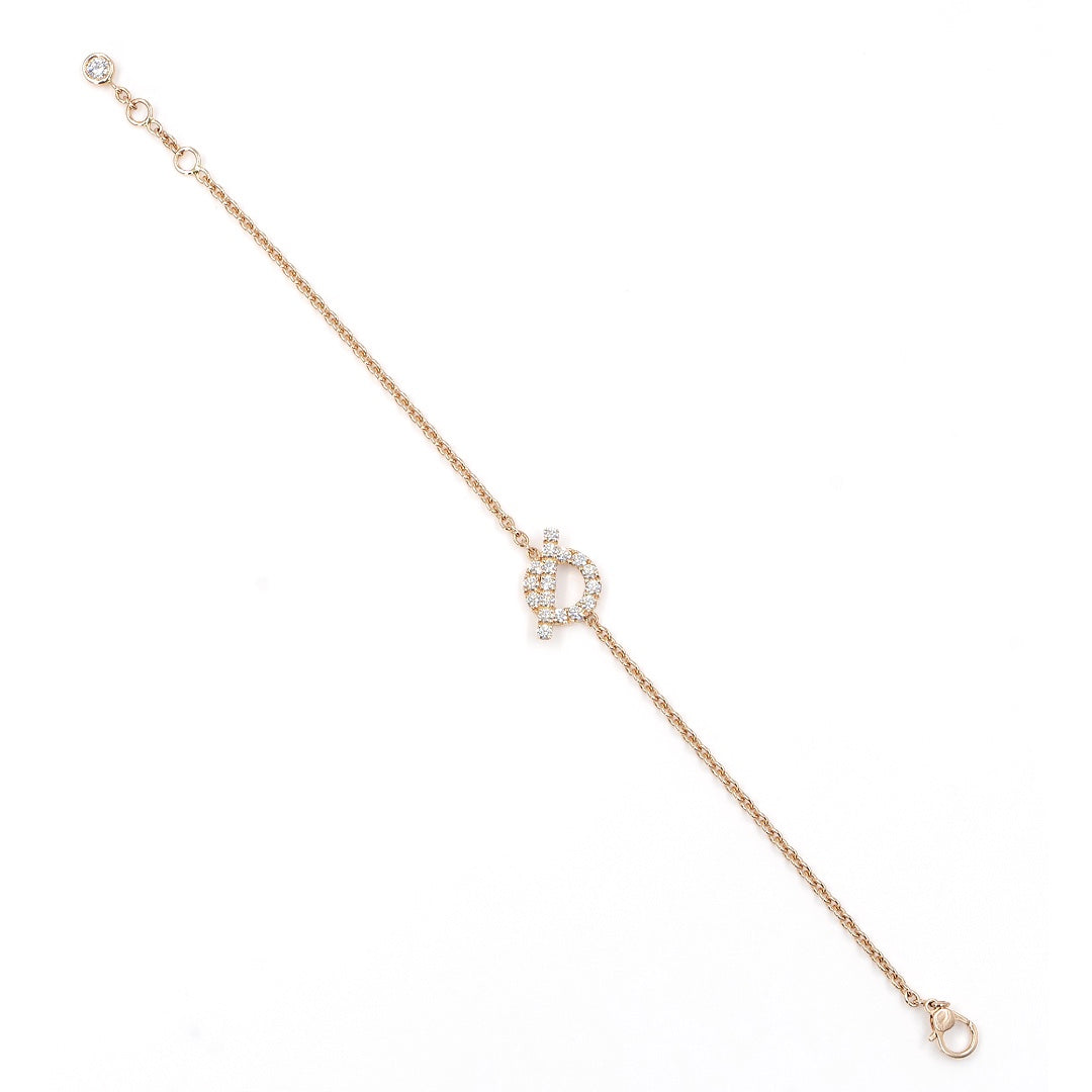 Hermès Finesse 18K Rose Gold Diamond Bracelet - Gemaee  UAE