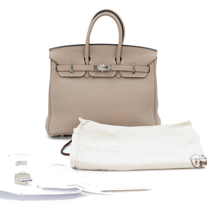 Hermès Birkin 25 Clemence Leather Handbag - Gemaee  UAE