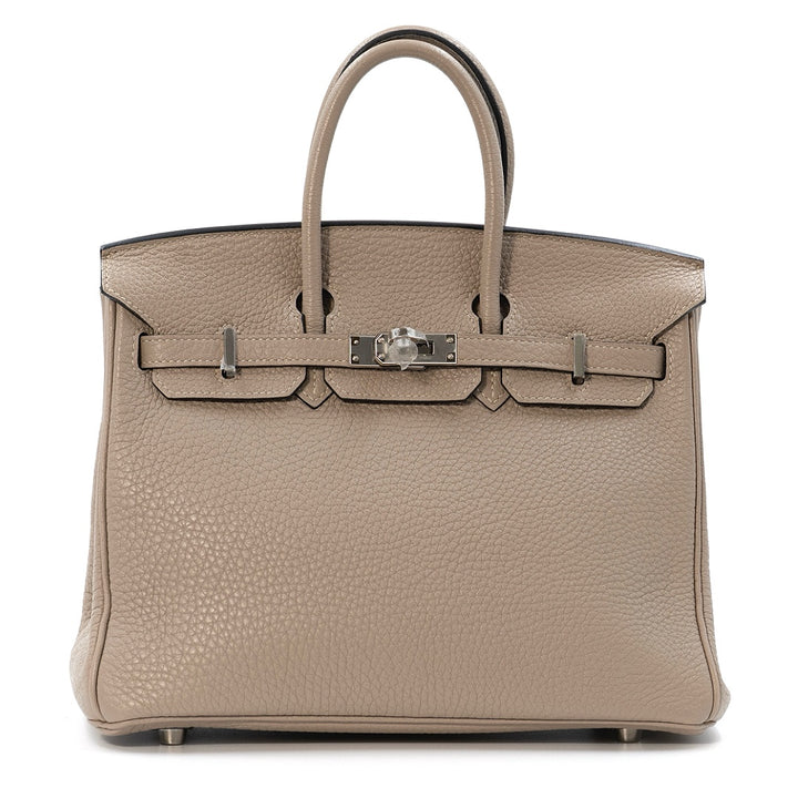 Hermès Birkin 25 Clemence Leather Handbag - Gemaee  UAE