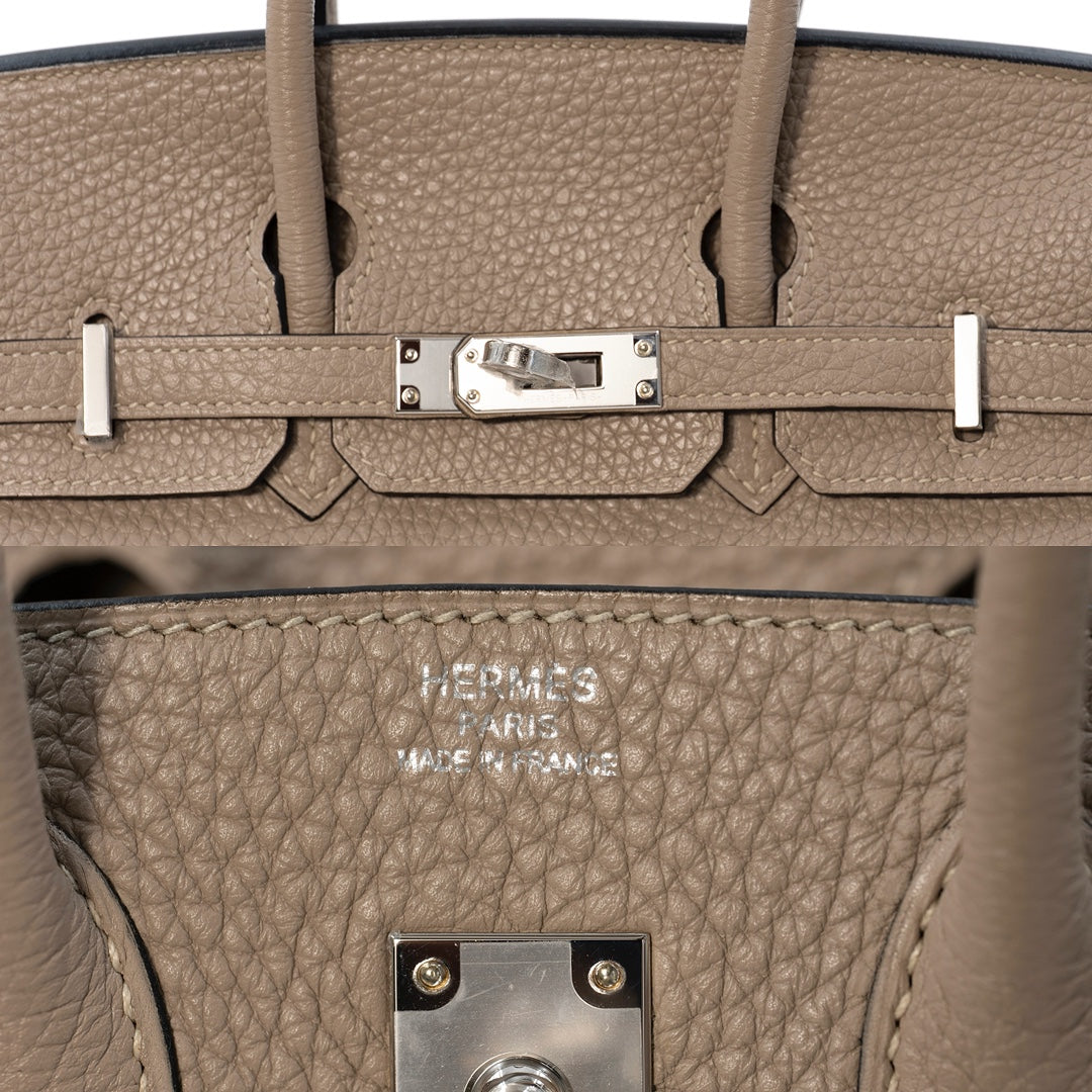 Hermès Birkin 25 Clemence Leather Handbag - Gemaee  UAE