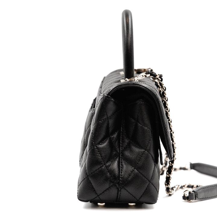 Chanel Medium Top Handle Flap Bag in Grained Calfskin with Gold-Tone Hardware - Gemaee  UAE