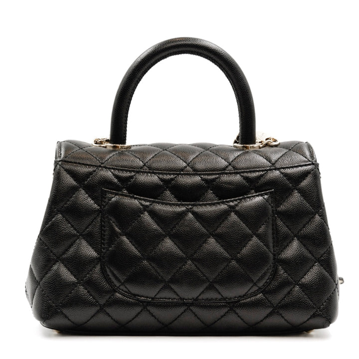 Chanel Medium Top Handle Flap Bag in Grained Calfskin with Gold-Tone Hardware - Gemaee  UAE