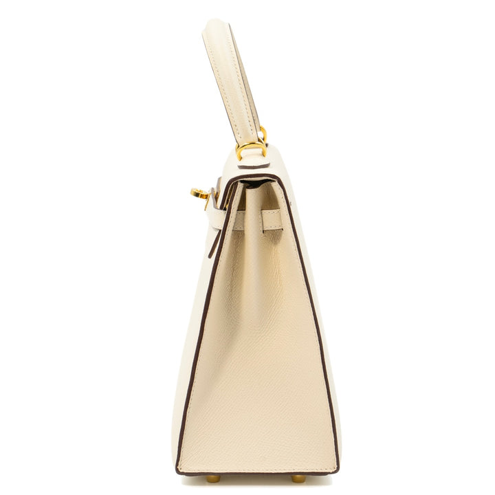 Hermès Kelly 25 Sellier Bag in Nata Epsom Leather with Gold Hardware - Gemaee  UAE