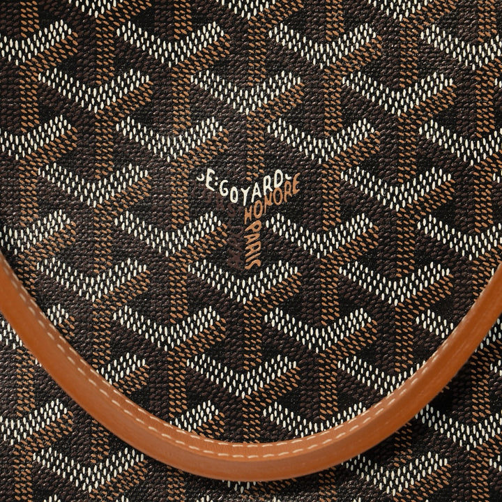 Goyard Artois MM Tote in Black & Natural Goyardine Canvas with Tan Leather Trim - Gemaee  UAE