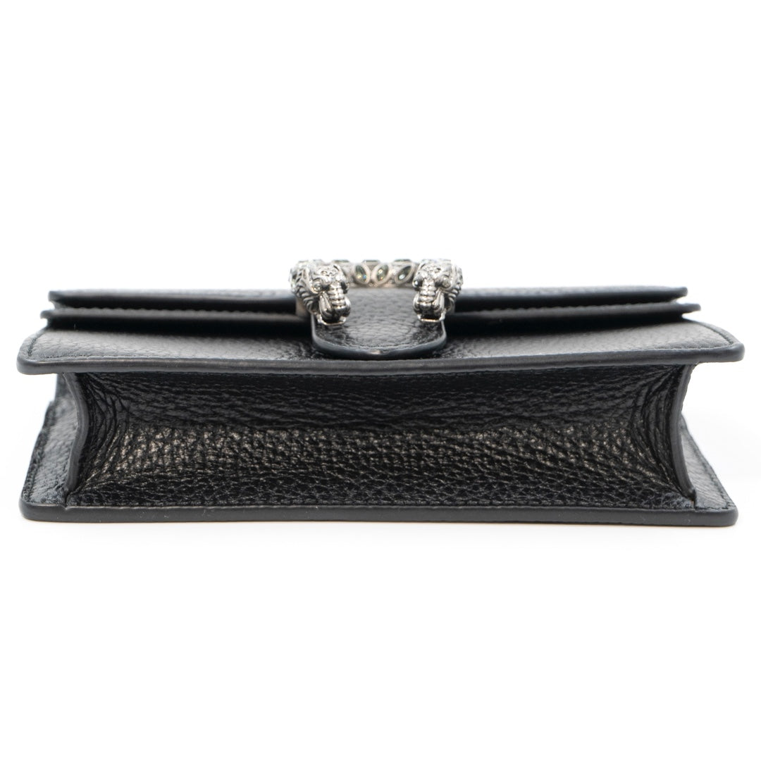 GUCCI Dionysus Mini Black Leather Chain Bag