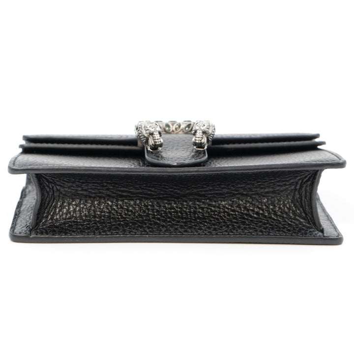 GUCCI Dionysus Mini Black Leather Chain Bag