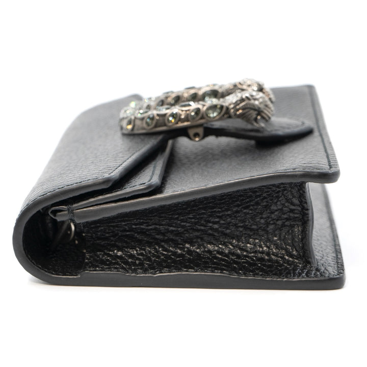 GUCCI Dionysus Mini Black Leather Chain Bag
