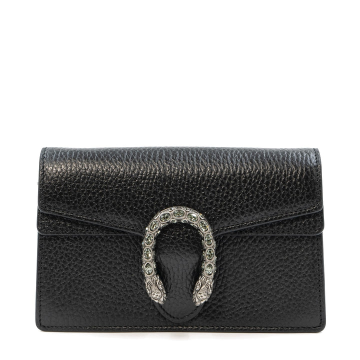 GUCCI Dionysus Mini Black Leather Chain Bag