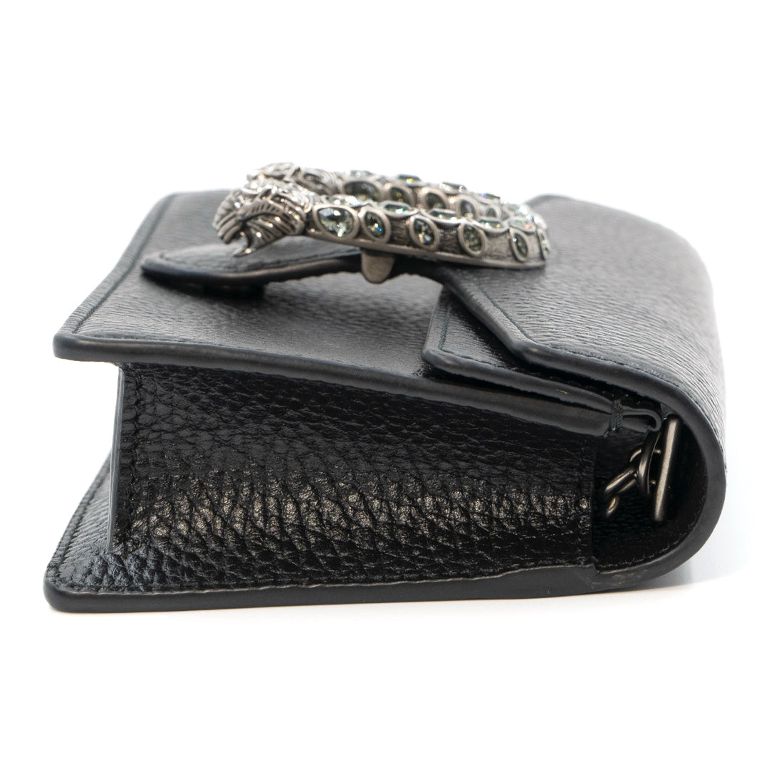 GUCCI Dionysus Mini Black Leather Chain Bag