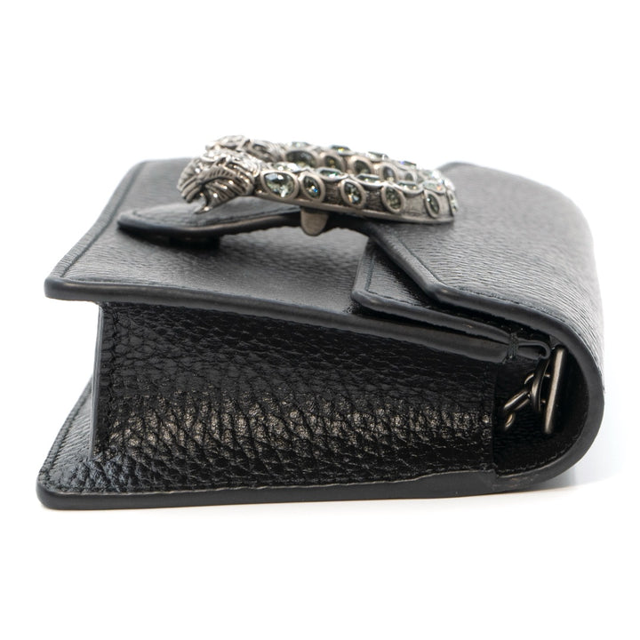 GUCCI Dionysus Mini Black Leather Chain Bag