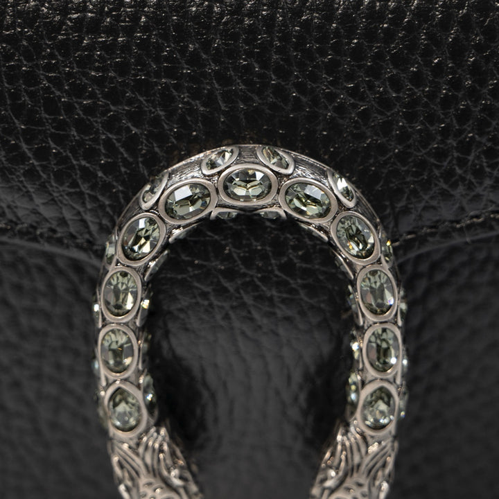 GUCCI Dionysus Mini Black Leather Chain Bag