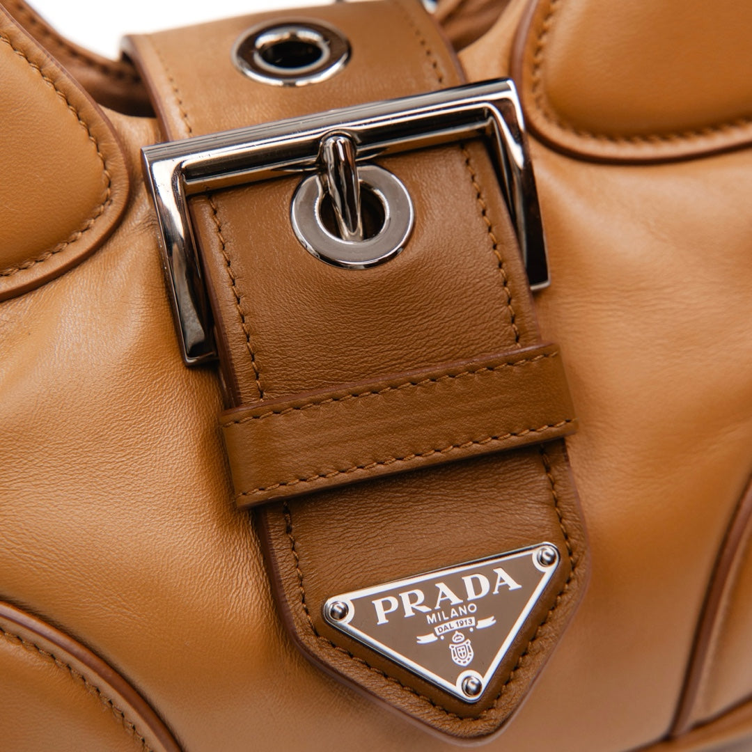 Prada Moon Re Edition 2002 Padded Nappa Leather Bag  Caramel - Gemaee  UAE