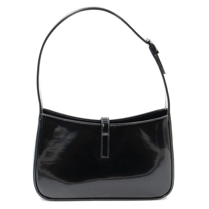 Saint Laurent Le 5 à 7 Black Patent Leather Hobo Shoulder Bag - Gemaee  UAE