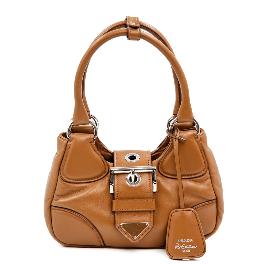 Prada Moon Re Edition 2002 Padded Nappa Leather Bag  Caramel - Gemaee  UAE