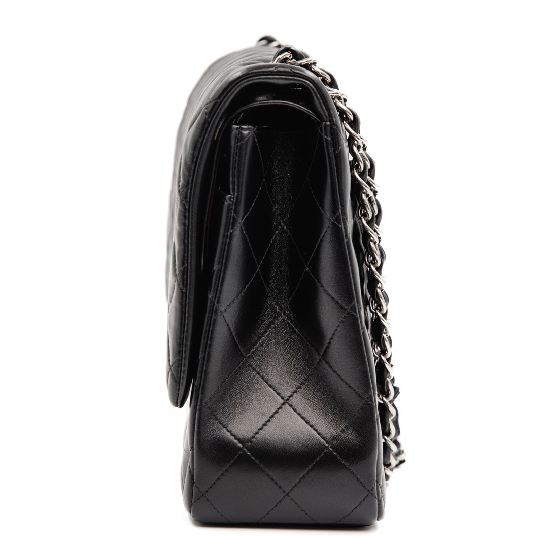 Chanel Black Quilted Lambskin Leather Classic Maxi Double Flap Bag - Gemaee  UAE