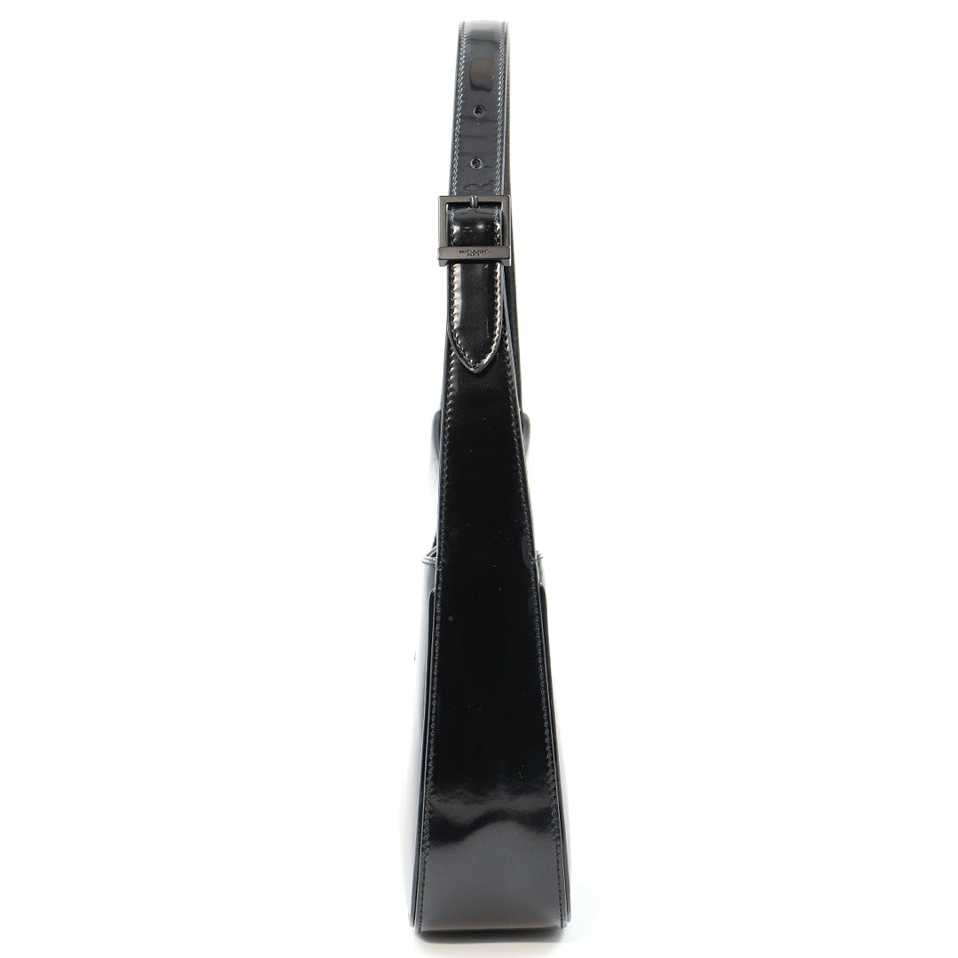 Saint Laurent Le 5 à 7 Black Patent Leather Hobo Shoulder Bag - Gemaee  UAE