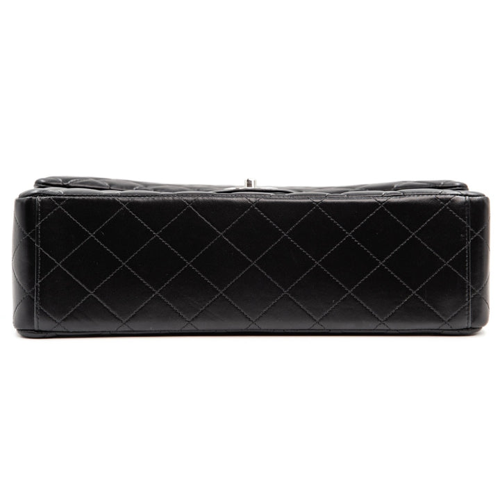 Chanel Black Quilted Lambskin Leather Classic Maxi Double Flap Bag - Gemaee  UAE