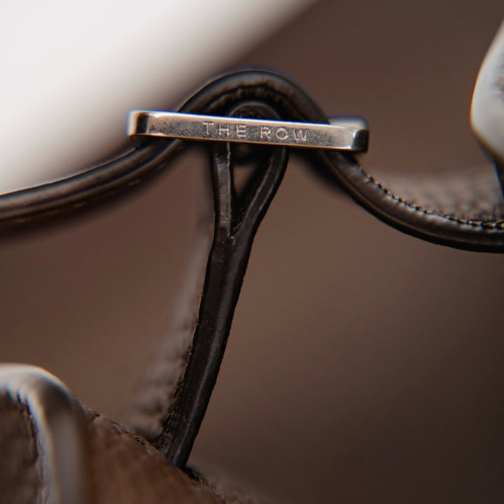 The Row Soft Margaux 10 Bag in Deep Brown Grained Calfskin - Gemaee  UAE