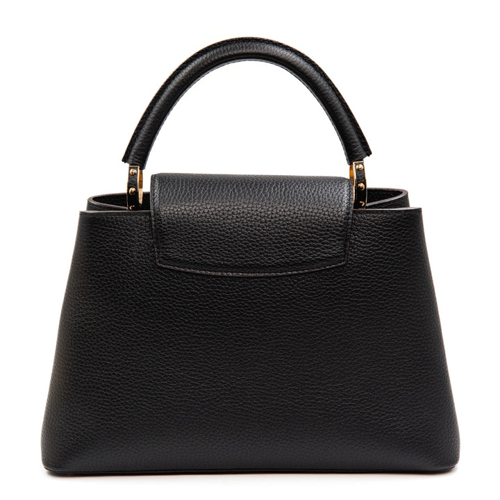 Louis Vuitton Capucines MM Black Taurillon Leather Iconic Top Handle Bag - Gemaee  UAE